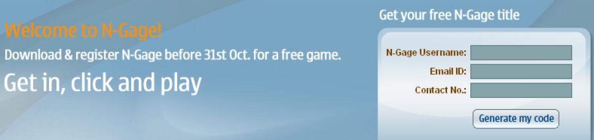 Un gioco N-Gage gratis direttamente da Nokia - 