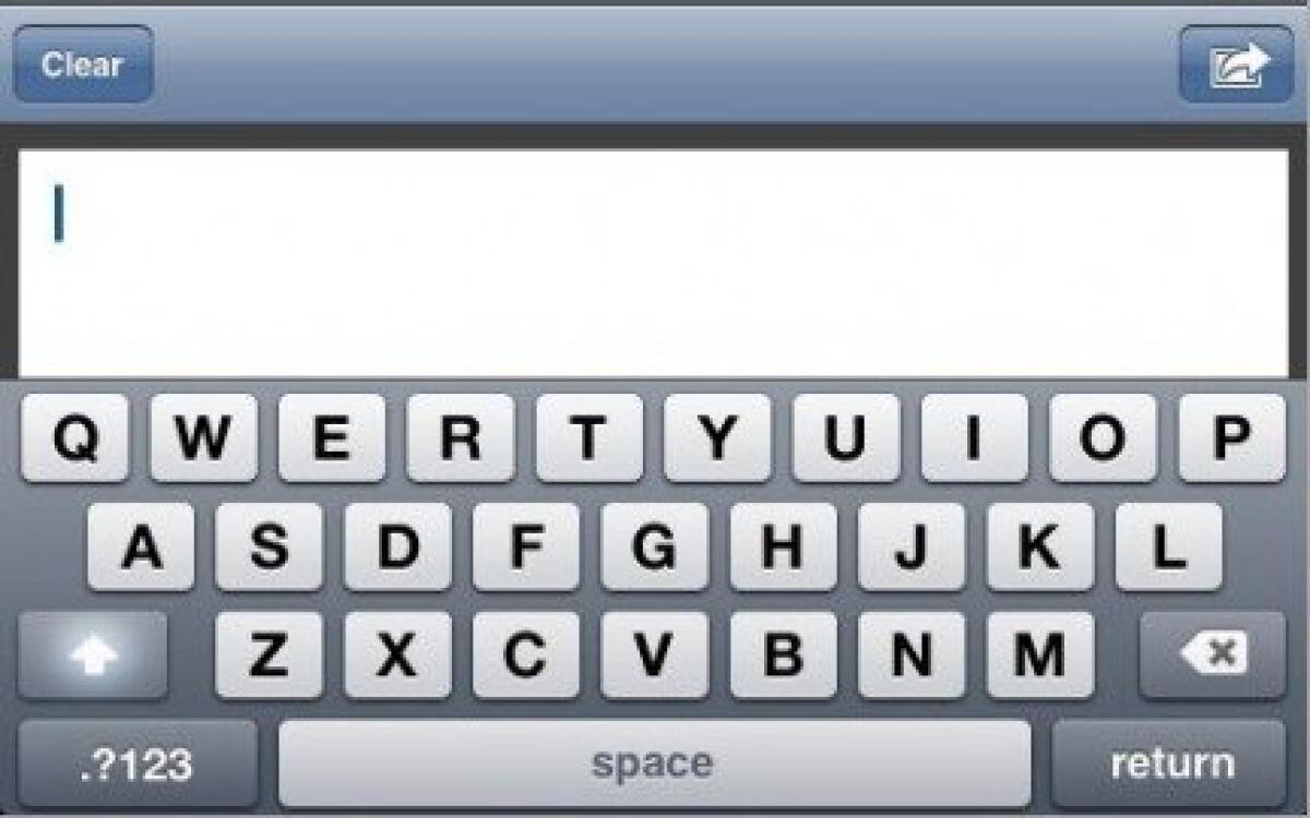 Tastiera orizzontale per le Mail su iPhone - 