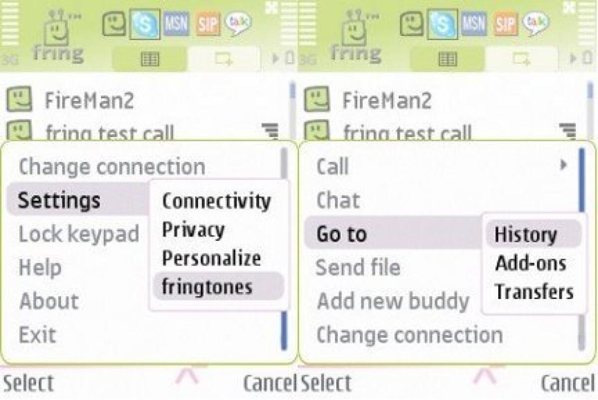 Fring: update 3.36 per Symbian - 