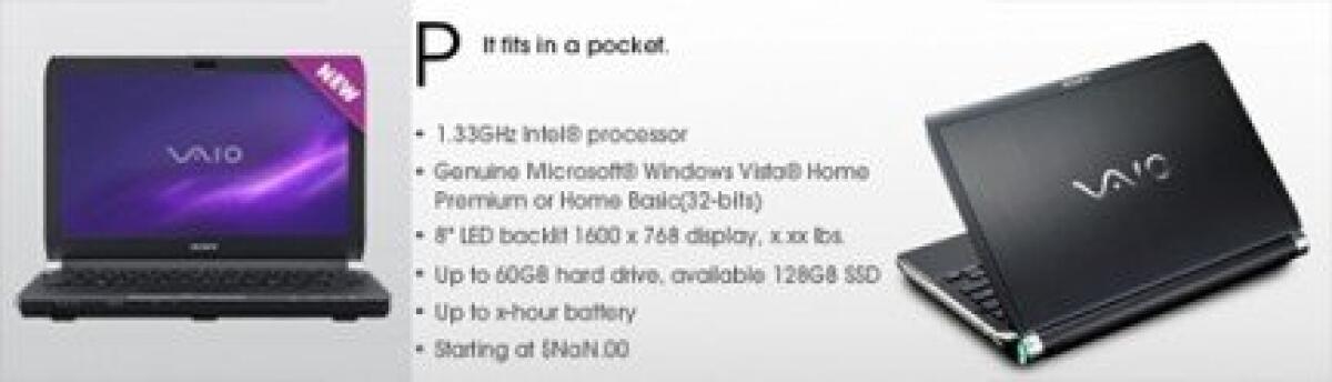 Sony: in arrivo un netbook Vaio - 