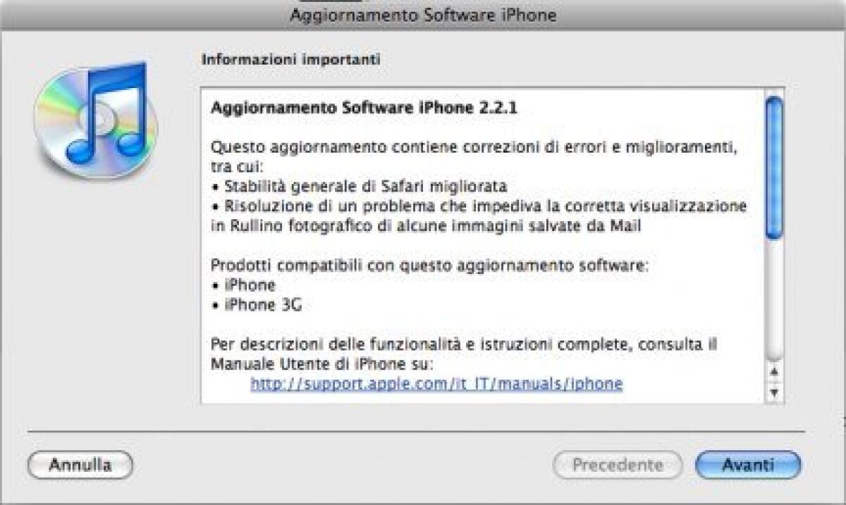 iPhone e iPod Touch: disponibile il firmware 2.2.1 - 