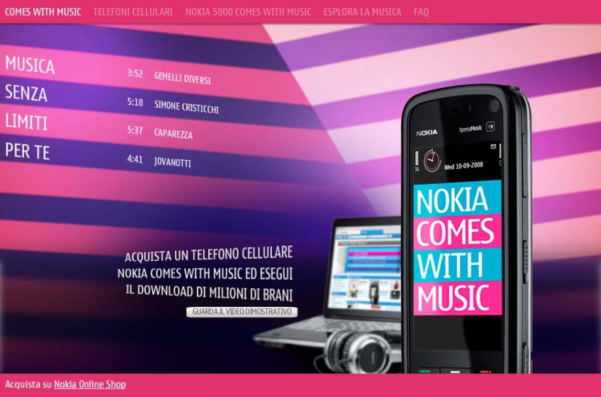 Nokia 5800 XM: Comes With Music - 