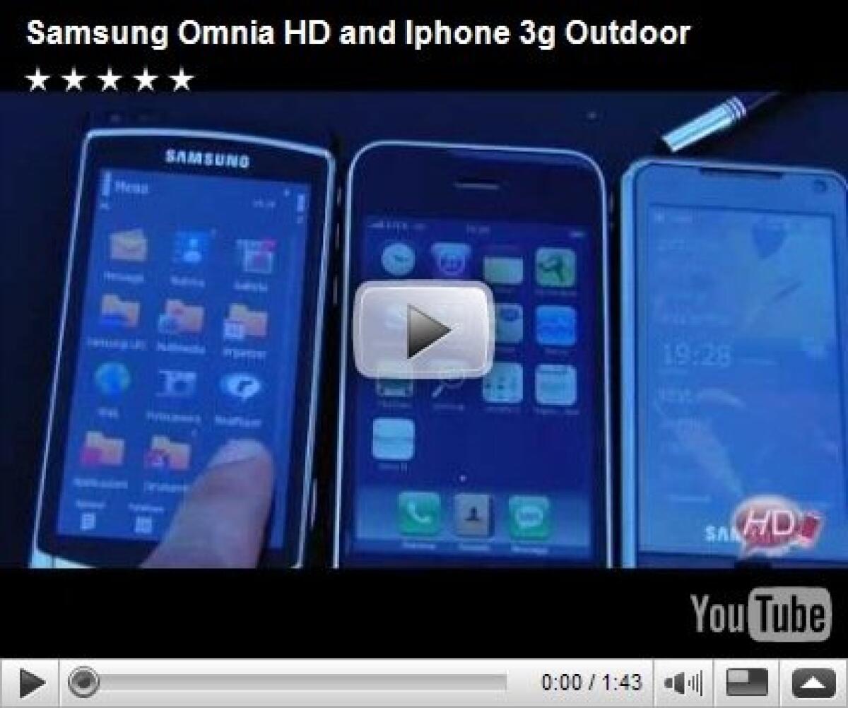 Confronto tra Omnia HD, iPhone e Omnia - 