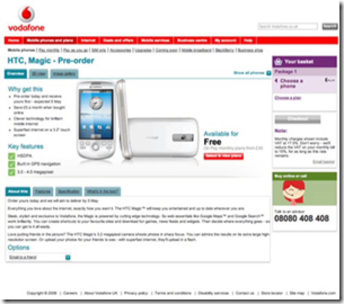 HTC Magic: in arrivo il 5 Maggio con Vodafone UK - 