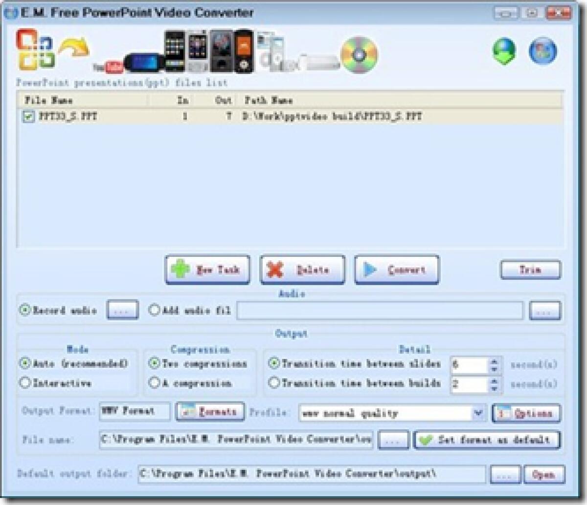Convertire da PowerPoint ad AVI e altri formati video - 