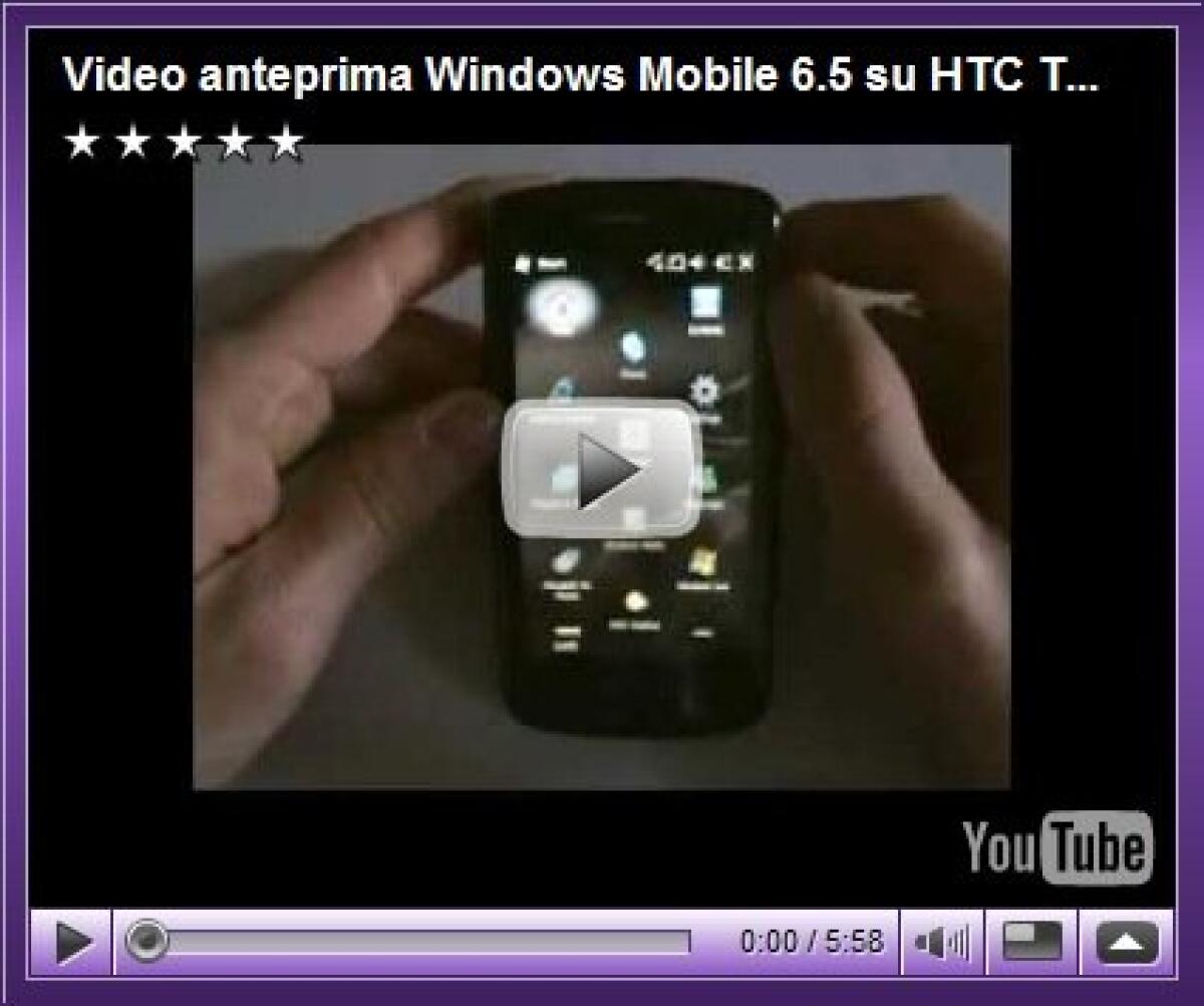 HTC Touch HD: video anteprima di Windows Mobile 6.5 - 
