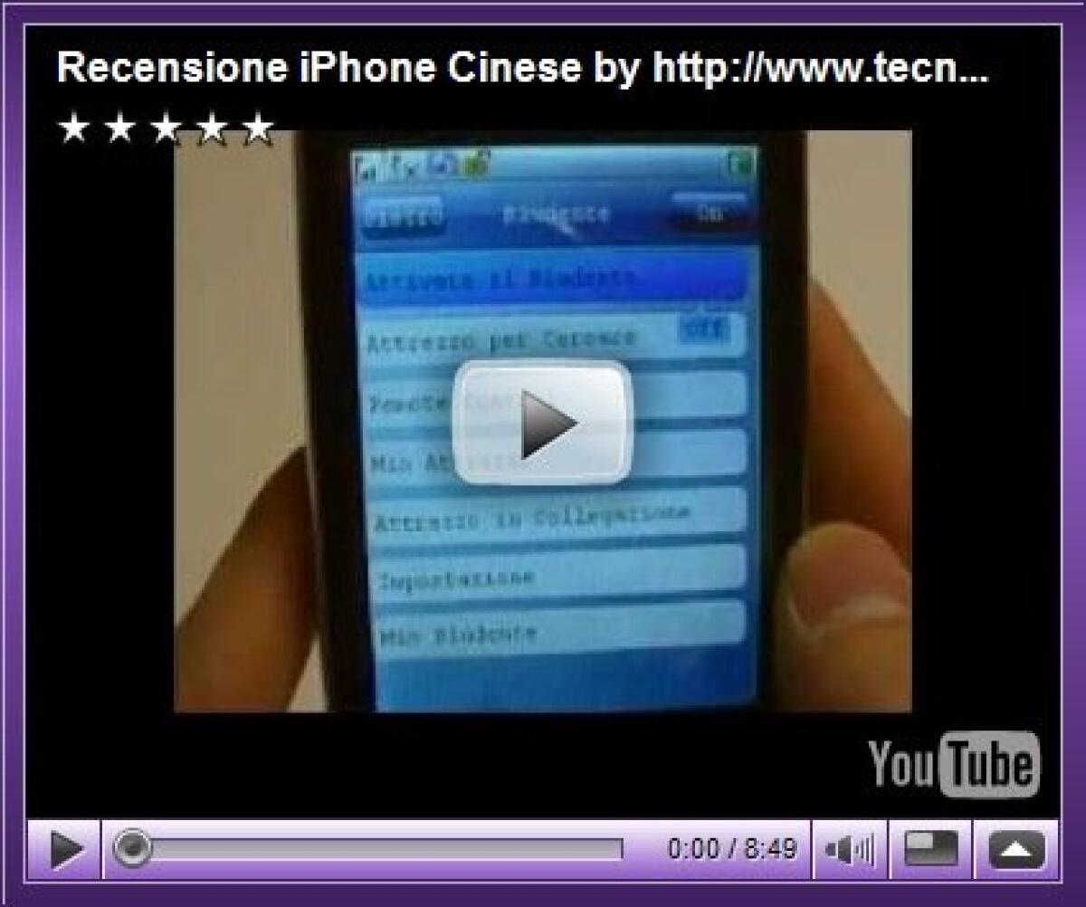 Video-recensione iPhone tarocco - 
