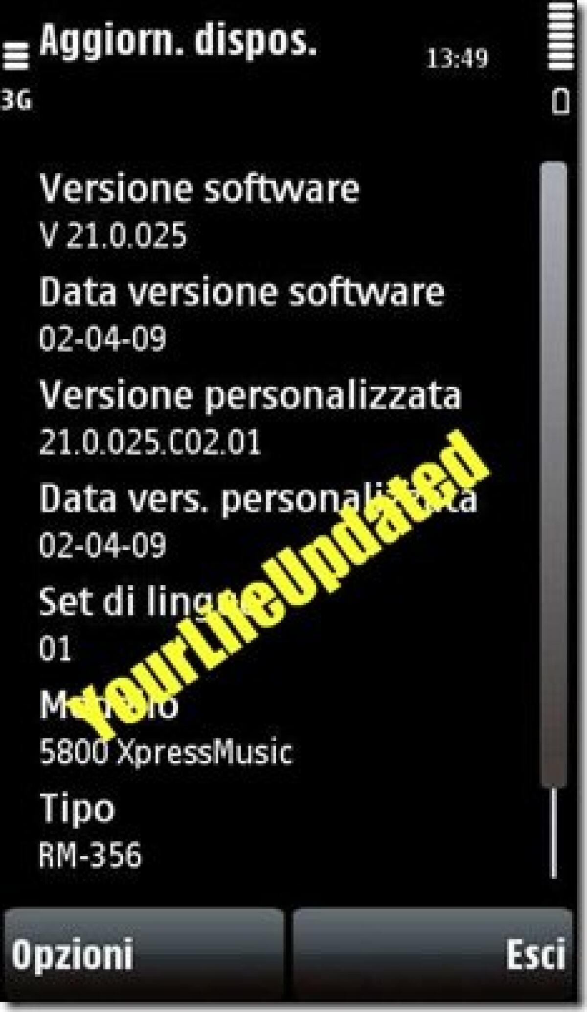 Nokia 5800: disponibile nuovo firmware 21.0.25 - 