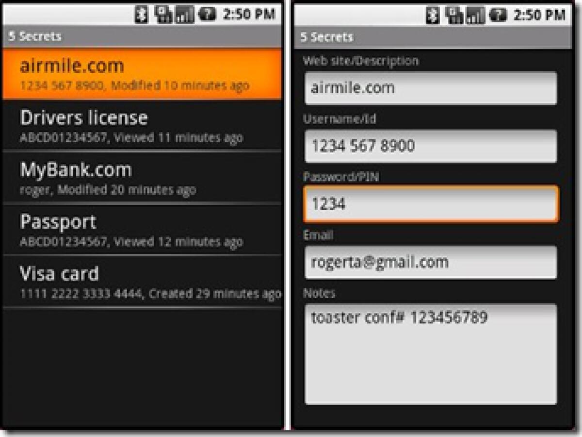 Secrets for Android: salvare le password sul nostro terminale Android - 