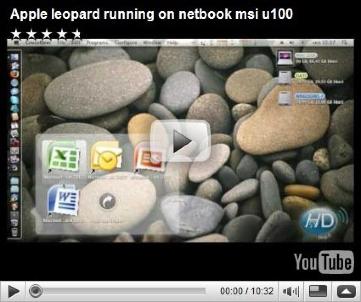 Apple Leopard installato su MSI Wind U100 - 