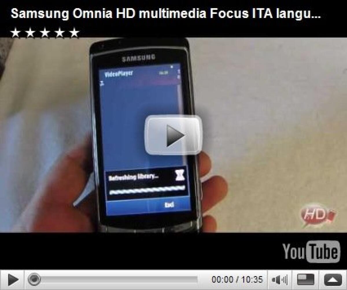 Samsung Omnia HD: focus on Multimedia - 