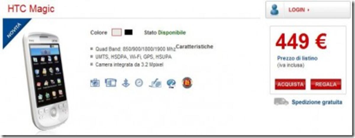 HTC Magic: disponibile in bianco anche con Tim - 