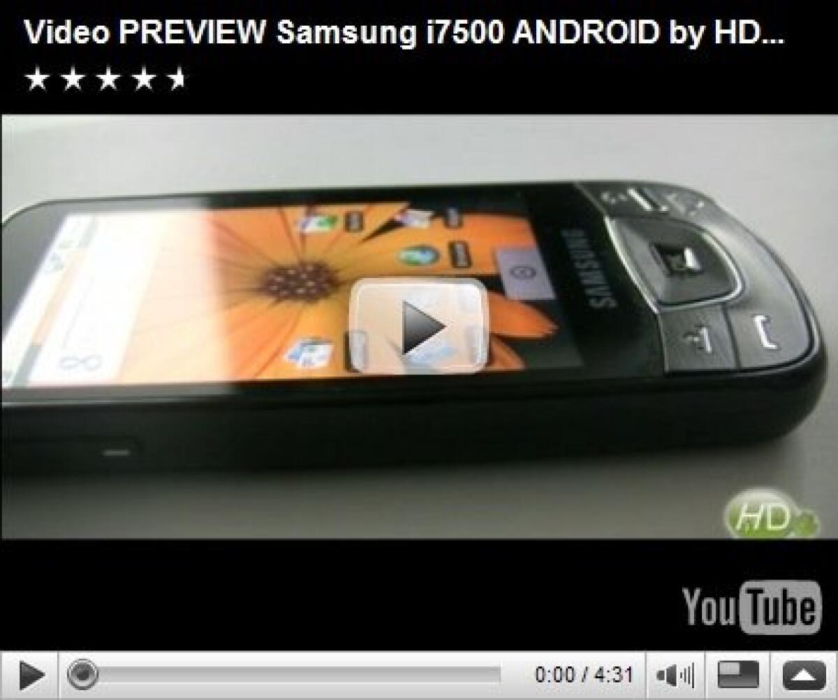 Video Anteprima del Samsung i7500 Galaxy - 