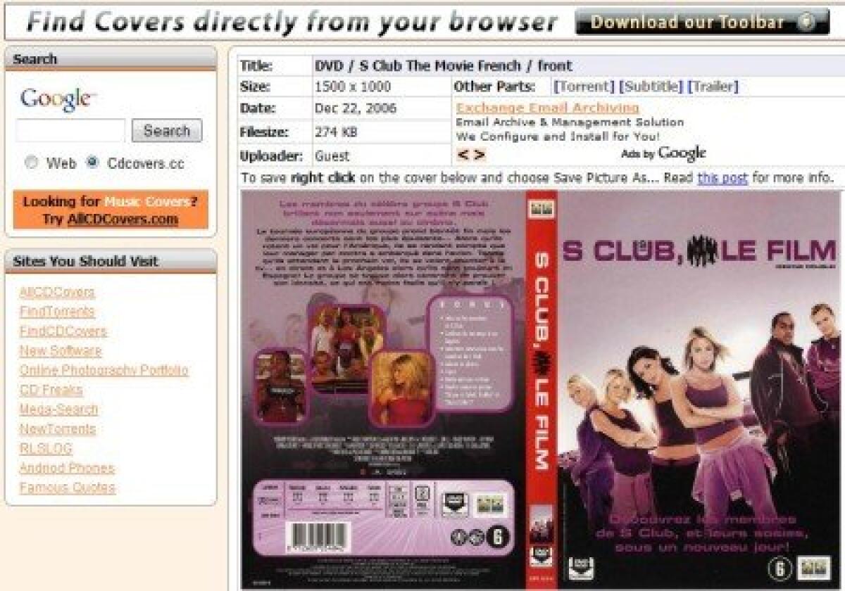 Copertine Gratis per Film, Giochi e Programmi - 