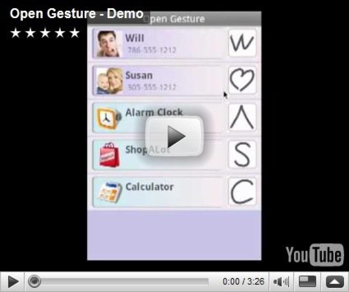 Open Gesture: avviare applicazioni disegnando sullo schermo con Android - 
