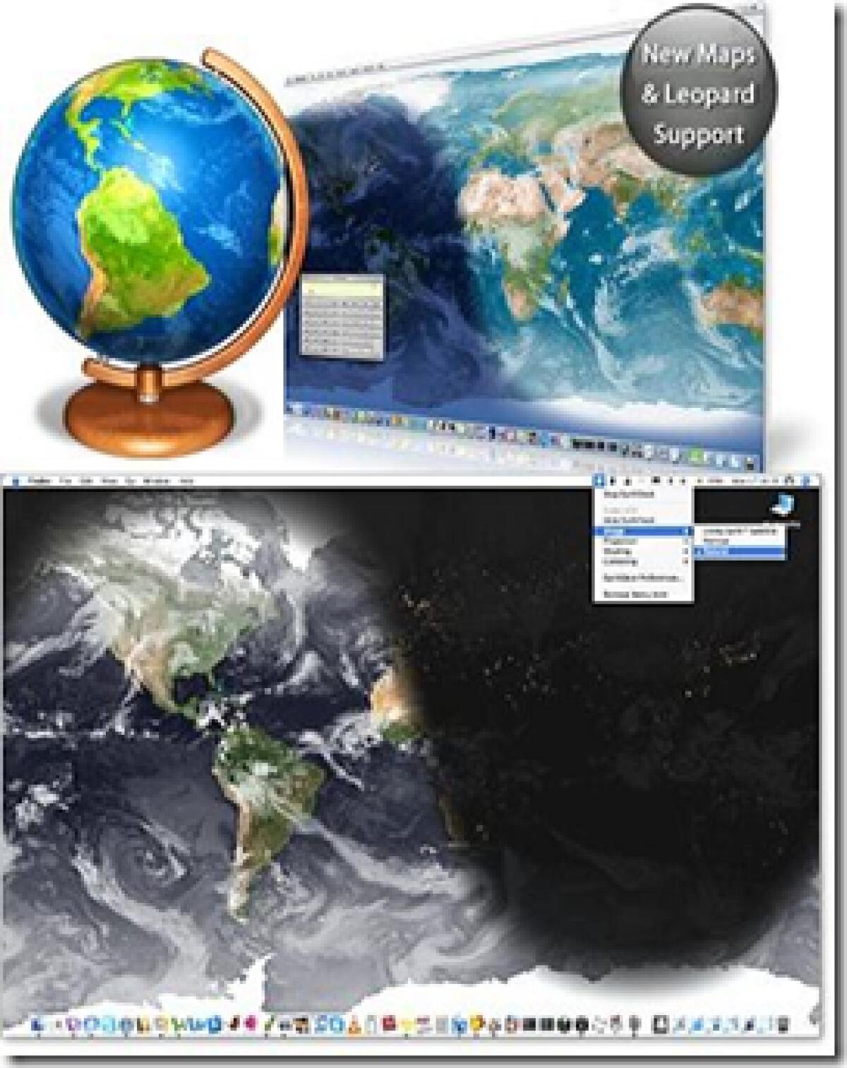 EarthDesk 4.6: mappa della terra interattiva come sfondo del desktop - 