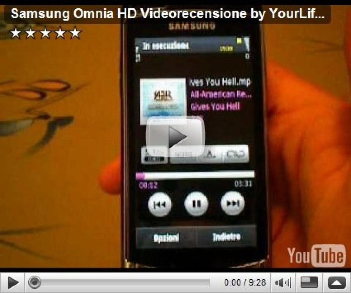 Samsung Omnia HD: videorecensione by YourLifeUpdated - 