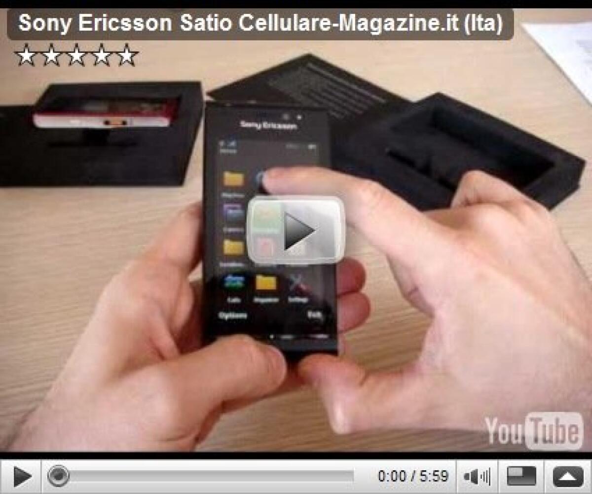 Sony Ericsson Satio (Idou): preview di cellularemagazine.it - 