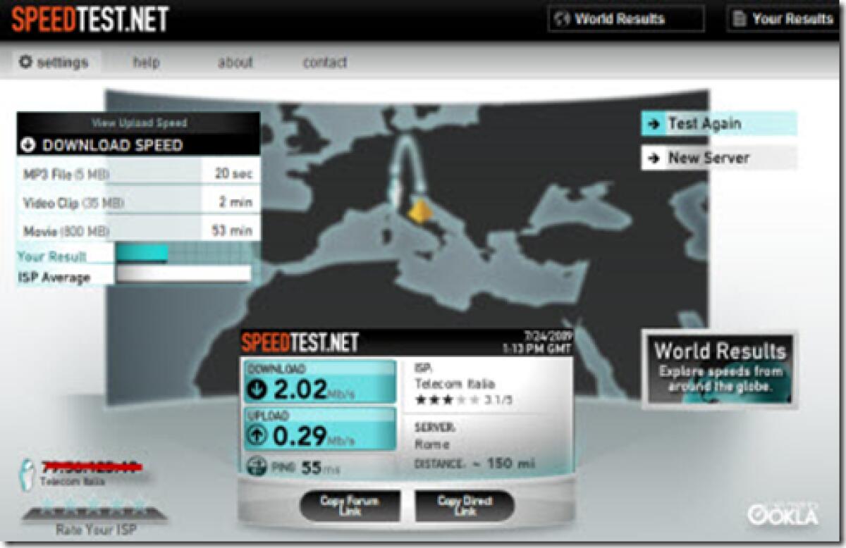 SpeedTest: misurare la velocità della connessione ADSL - 
