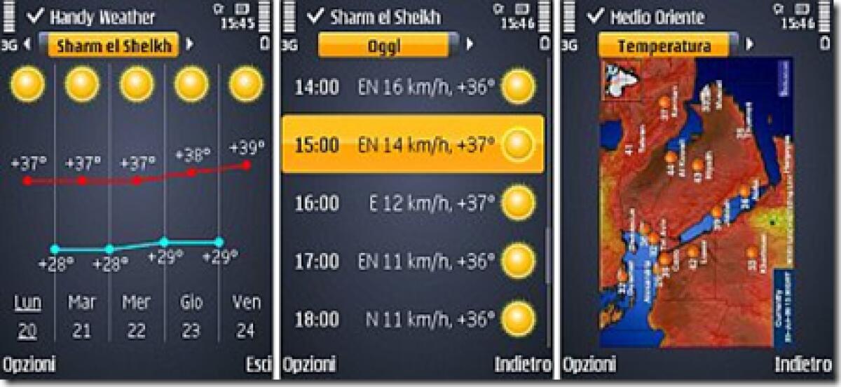 Handy Weather per Symbian S60: update v7.0 - 