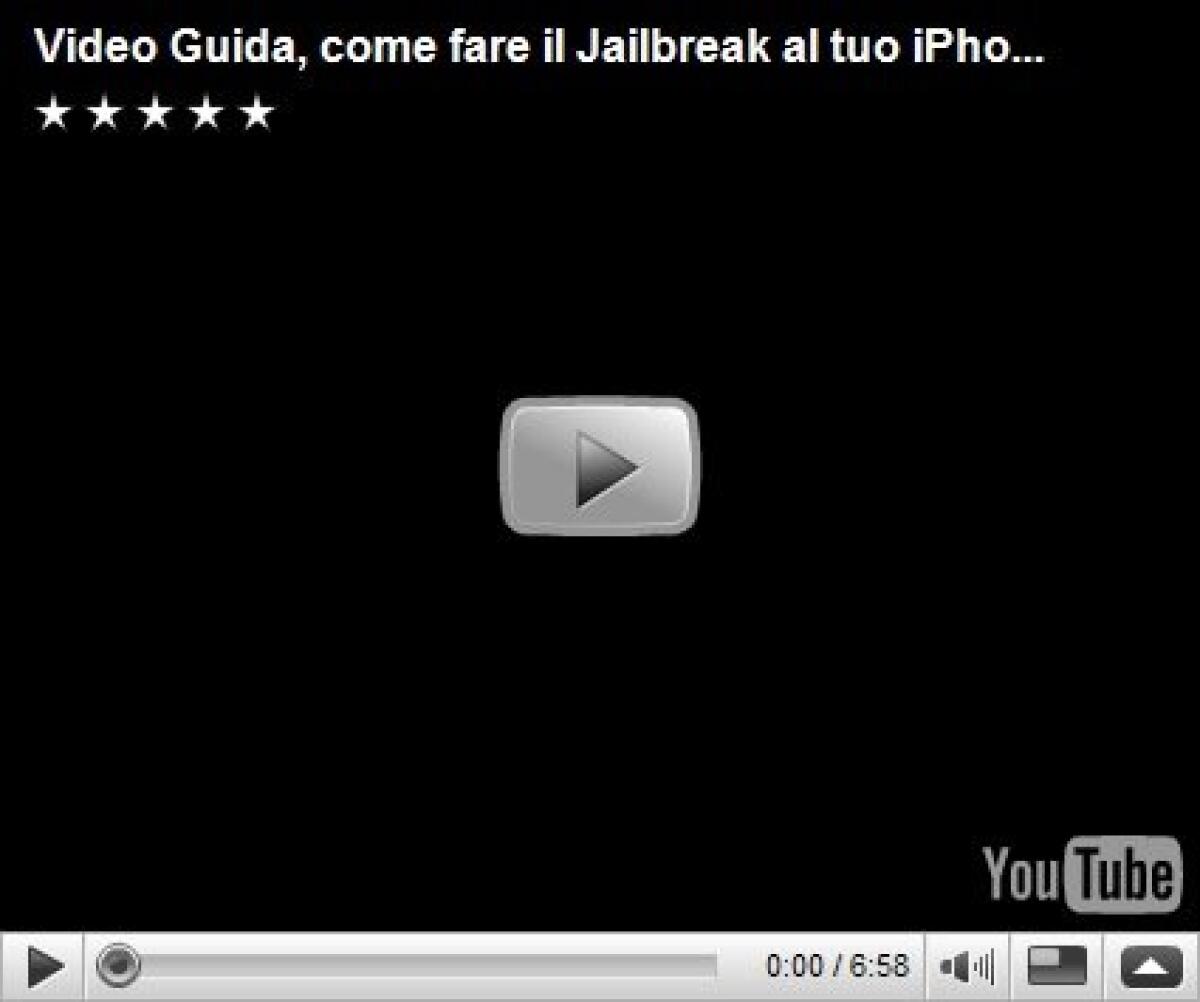 Video-Guida per lo sblocco dell’iPhone 3Gs - 
