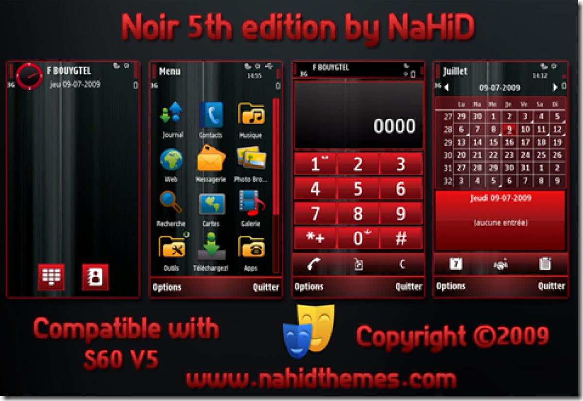 Noir by Nahid – Temi Nokia 5800, N97, Omnia HD - 