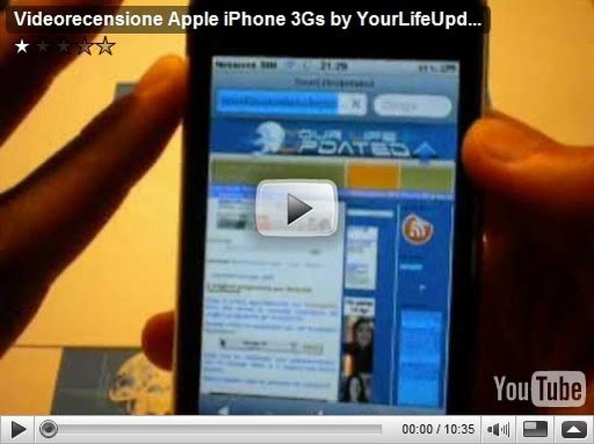 Apple iPhone 3GS: video-recensione by YourLifeUpdated - 