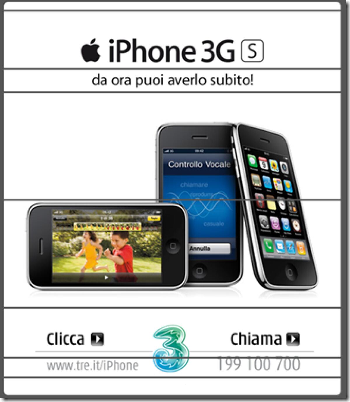3 Italia: è arrivato l’iPhone 3GS con la Mobile TV - 