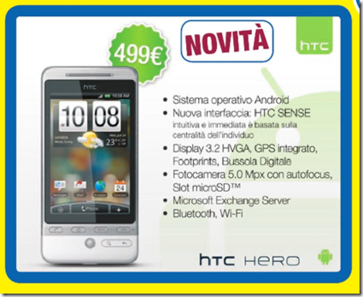HTC Hero: da Euronics a 499€ - 