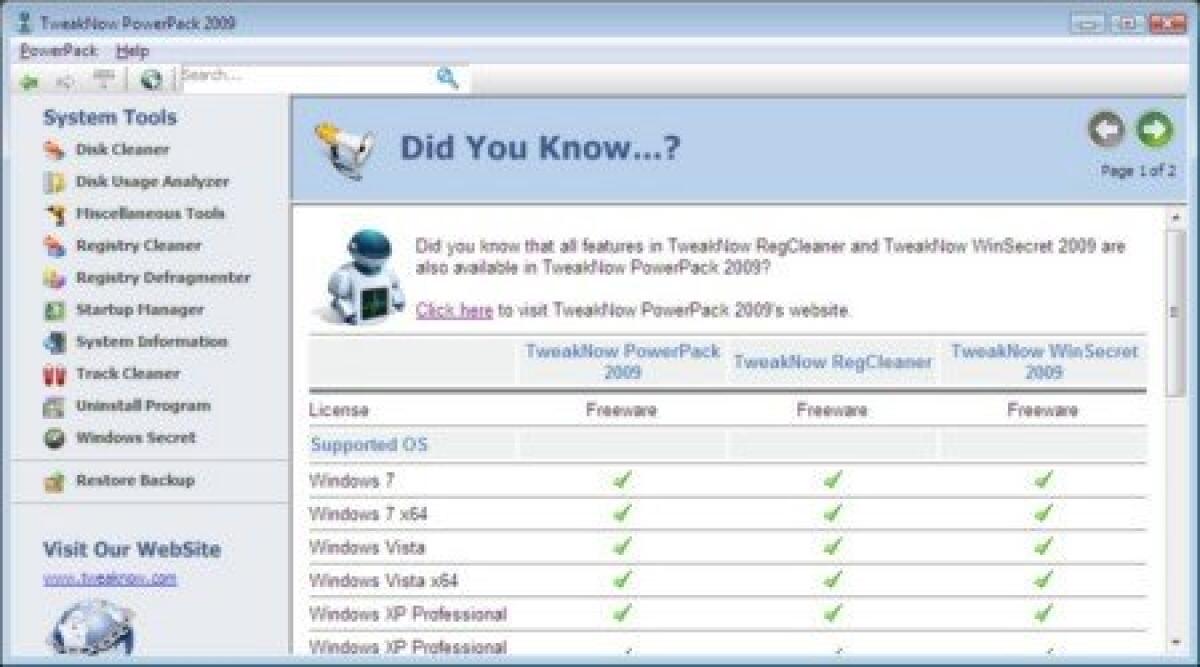 Tweaknow PowerPack: migliorare le prestazioni del pc - 