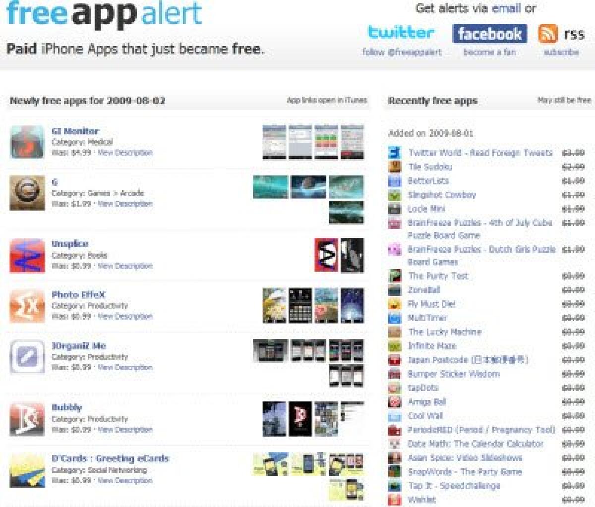 Scaricare gratis applicazioni per iPhone con FreeAppAlert - 