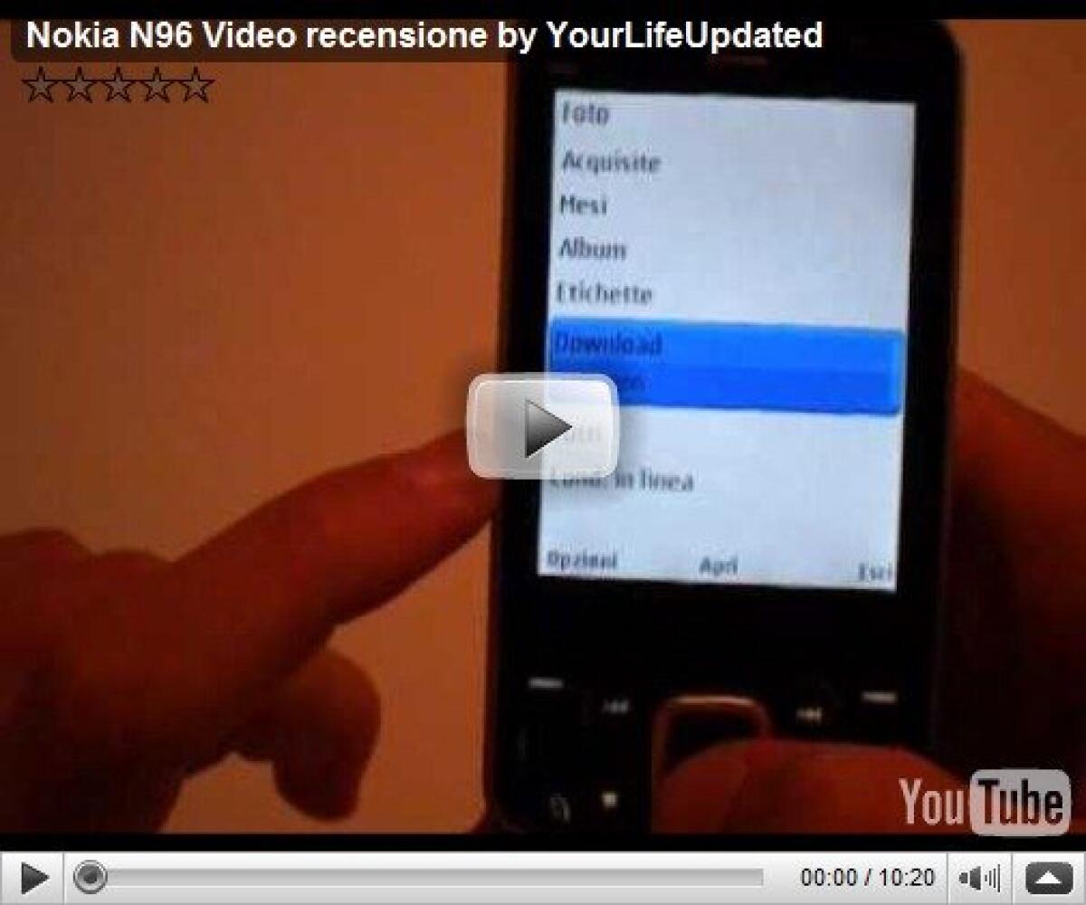 Nokia N96: videorecensione by YourLifeUpdated - 