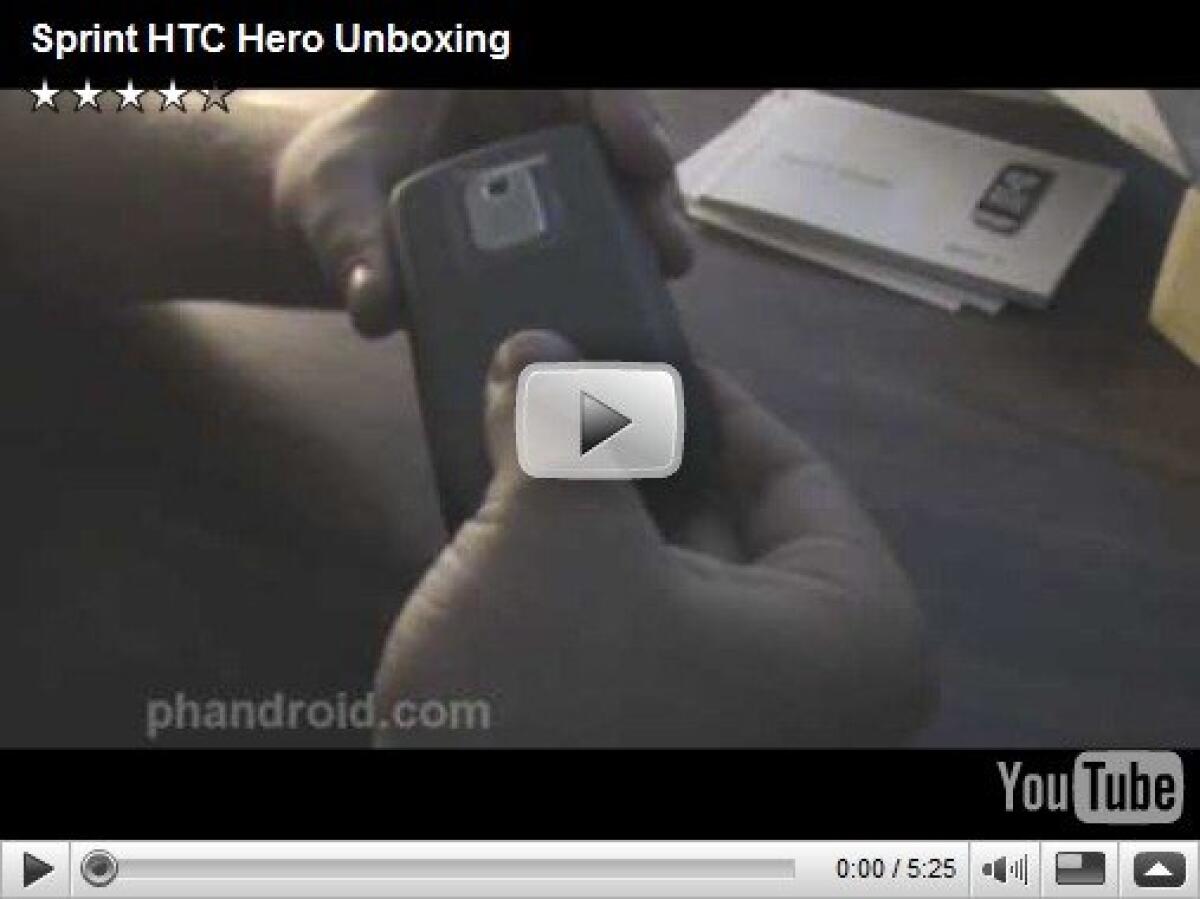 Sprint HTC Hero: unboxing - 