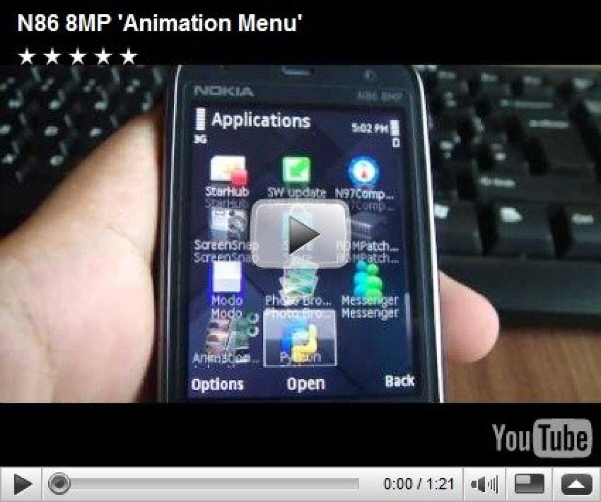 Come attivare nuovi effetti menù su Symbian S60 V3 - 