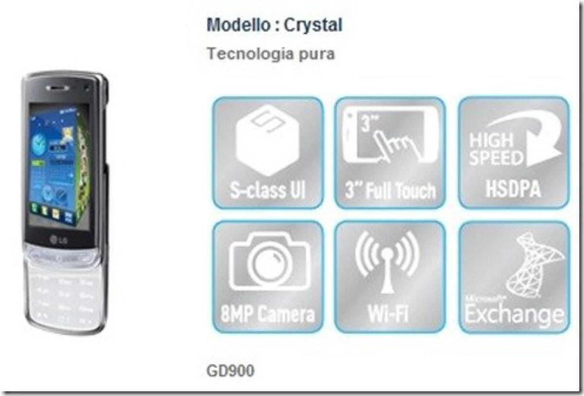 LG GD900 Crystal : video e specifiche tecniche complete - 