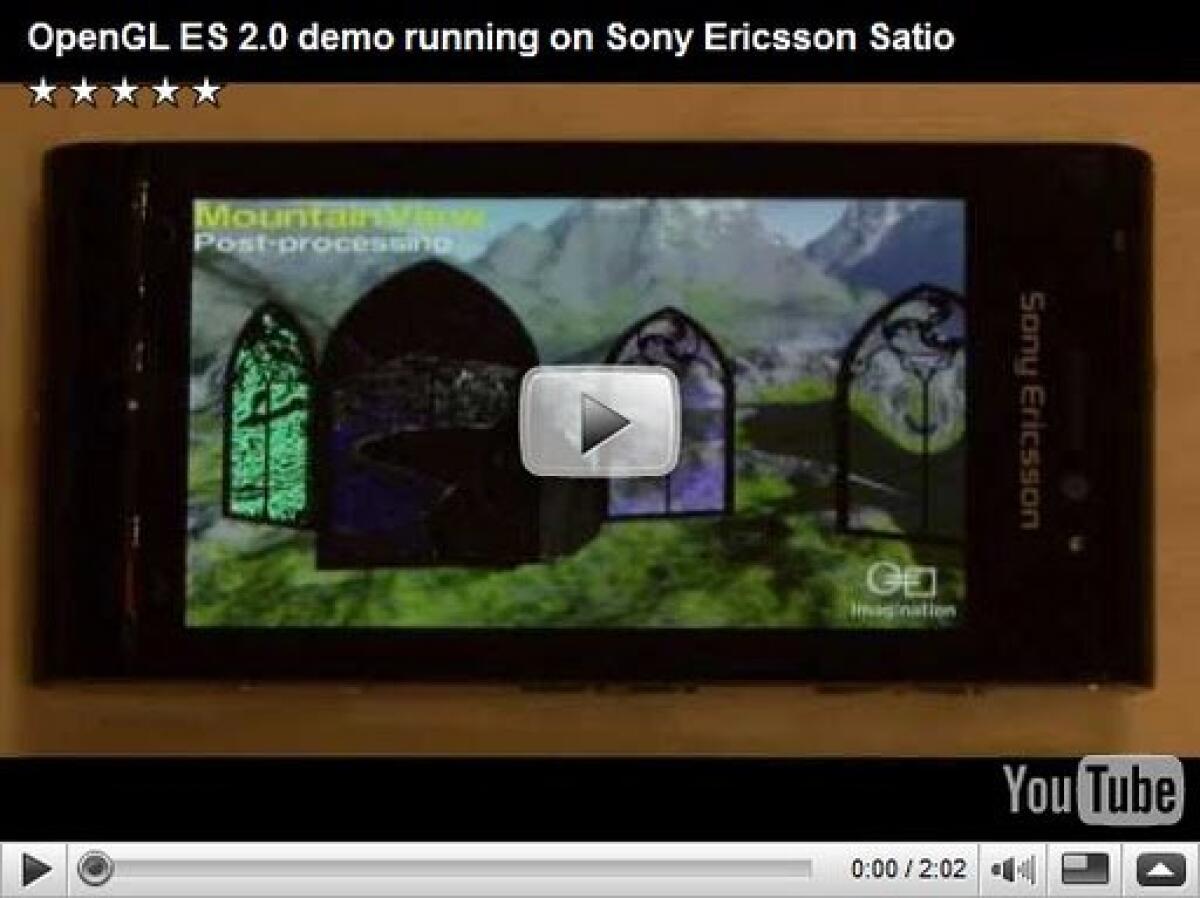 Sony Ericsson Satio: demo delle OpenGL ES 2.0 - 