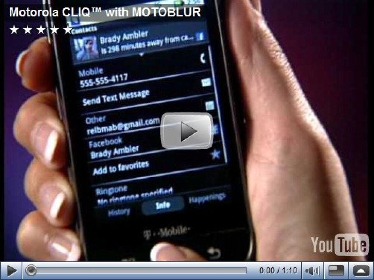Motorola QLIQ: ora anche lo spot tv - 