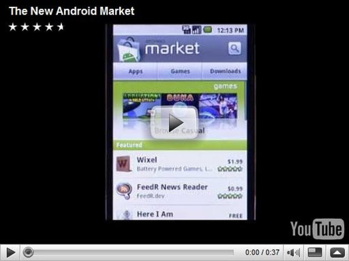 Android Market: primo video in action - 