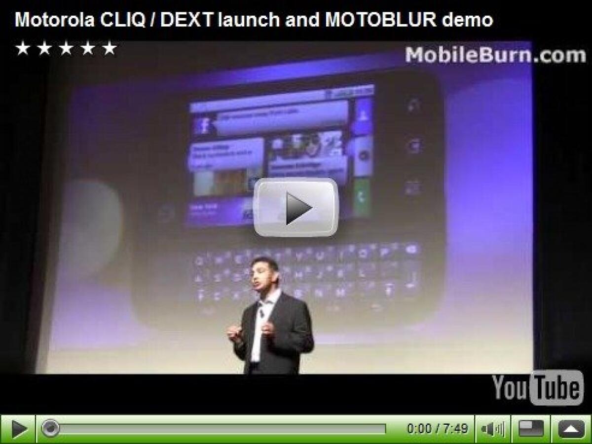Motorola QLIQ: video dell’interfaccia MotoBlur - 