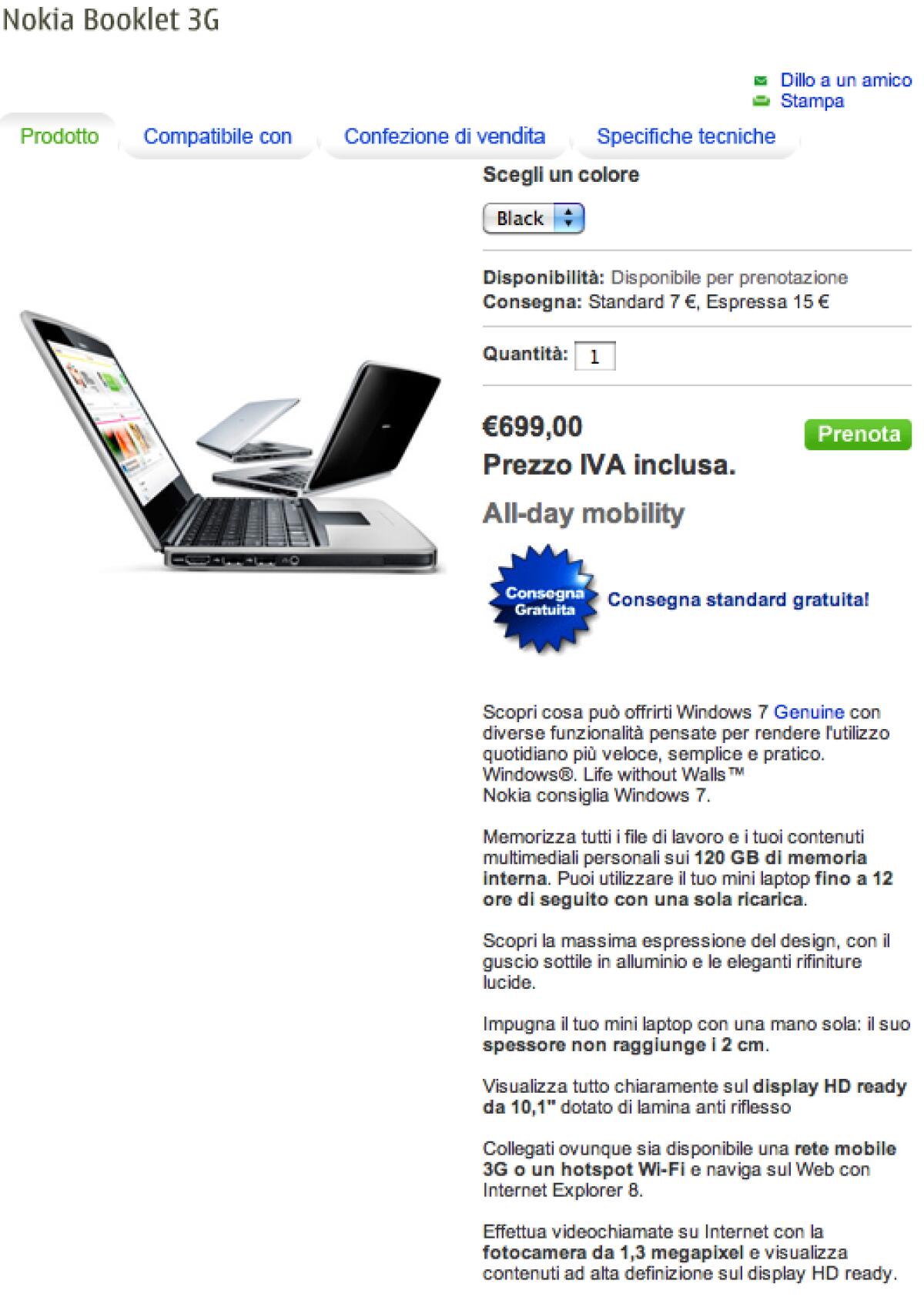 Nokia Booklet 3G: in prenotazione a 699€ | Sono tutti pazzi!!! - 