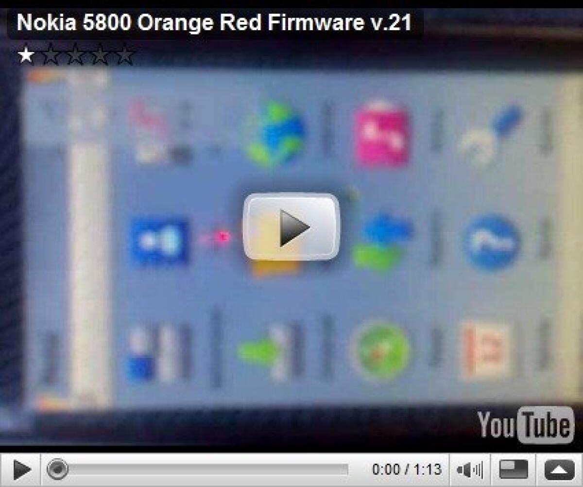 Nokia 5800: nuovo menù da Orange - 