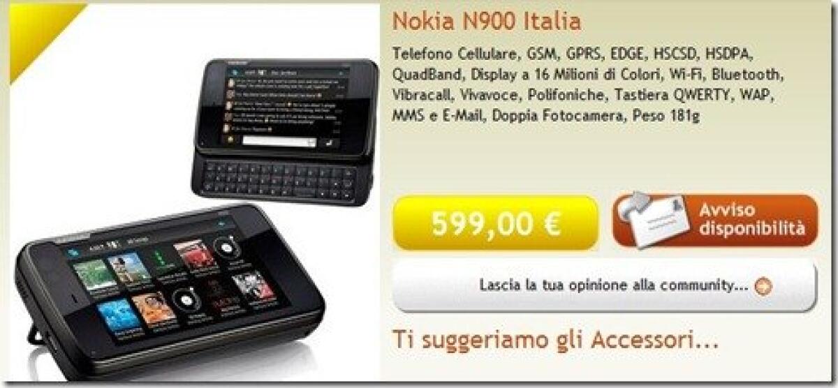 Nokia N900: in arrivo da MarcoPolo e Mediawlrod - 