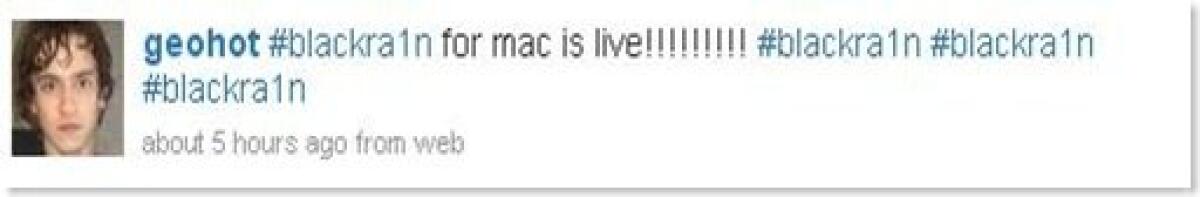 GeoHot rilascia Blackra1n per Mac! - 