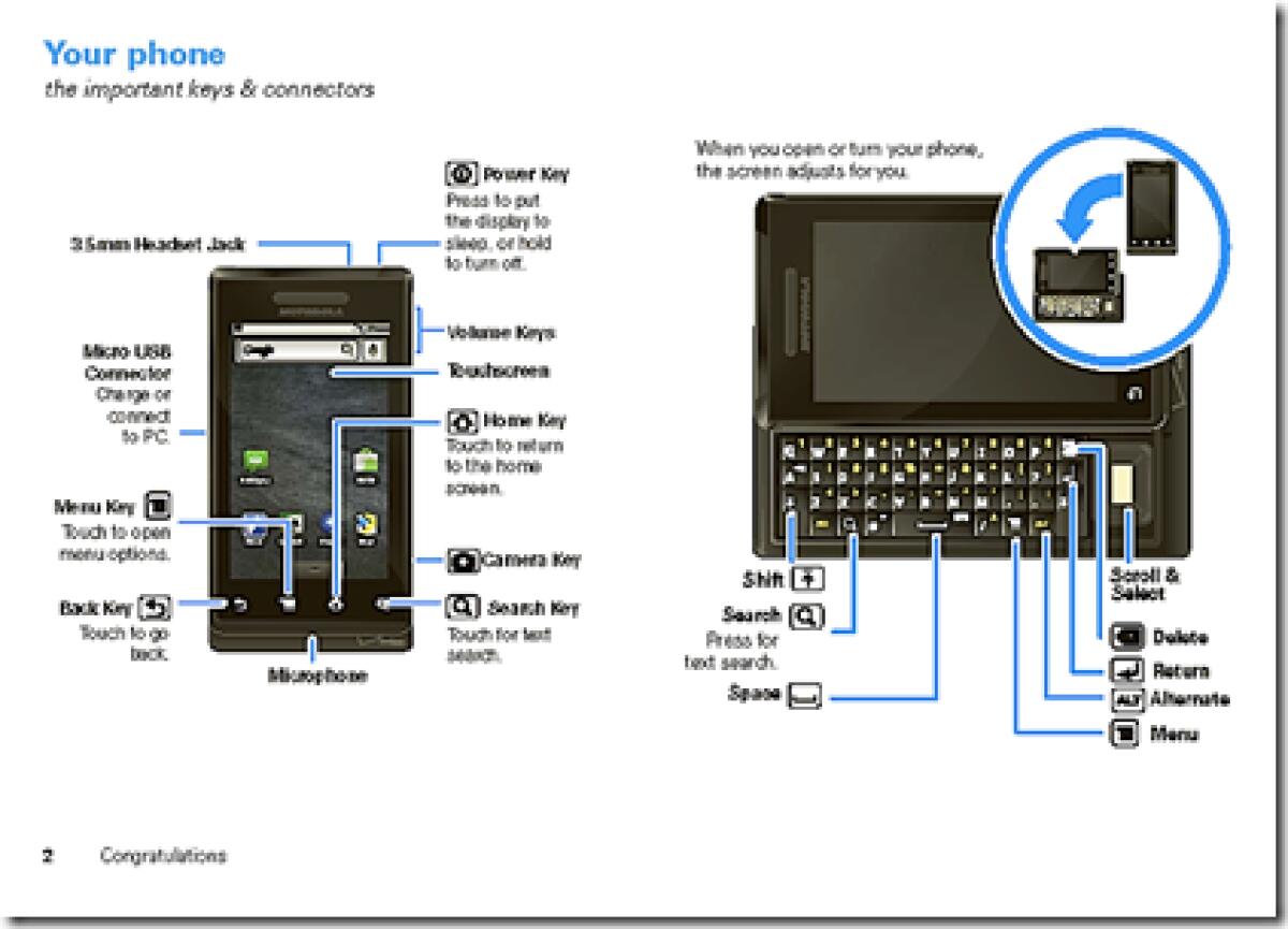 Motorola Droid: disponibile il manuale utente - 