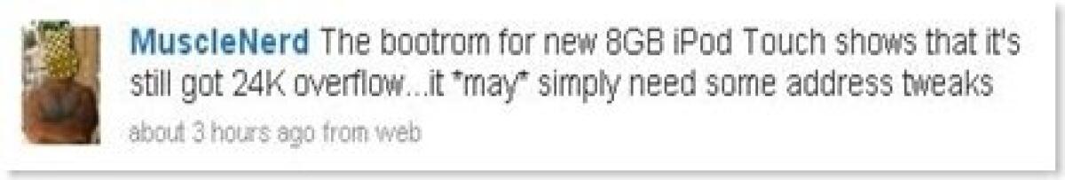 MuscleNerd ci da una buona notizia sul JB per iPod 2G - 