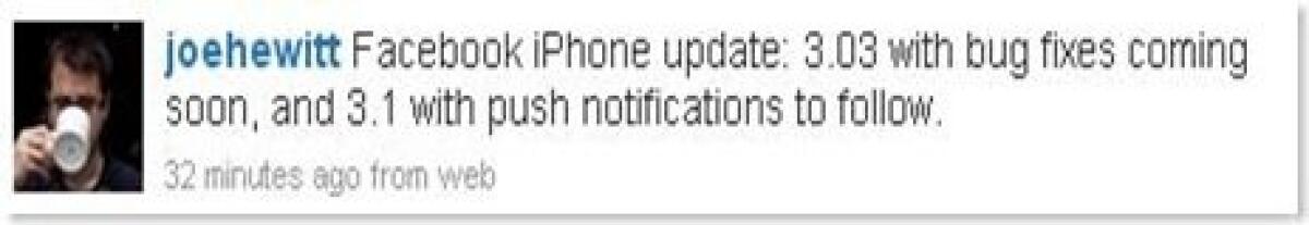 Facebook per iPhone si aggiornerà alla versione 3.03 con una grande novità! - 