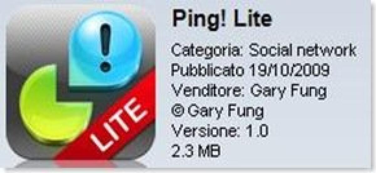 Ping! Chat in Push ora anche in versione Lite. - 