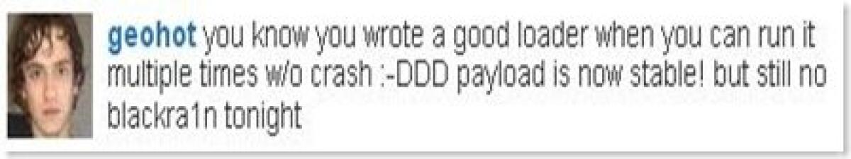 GeoHot annuncia che va tutto bene, non rilascerà però stanotte - 