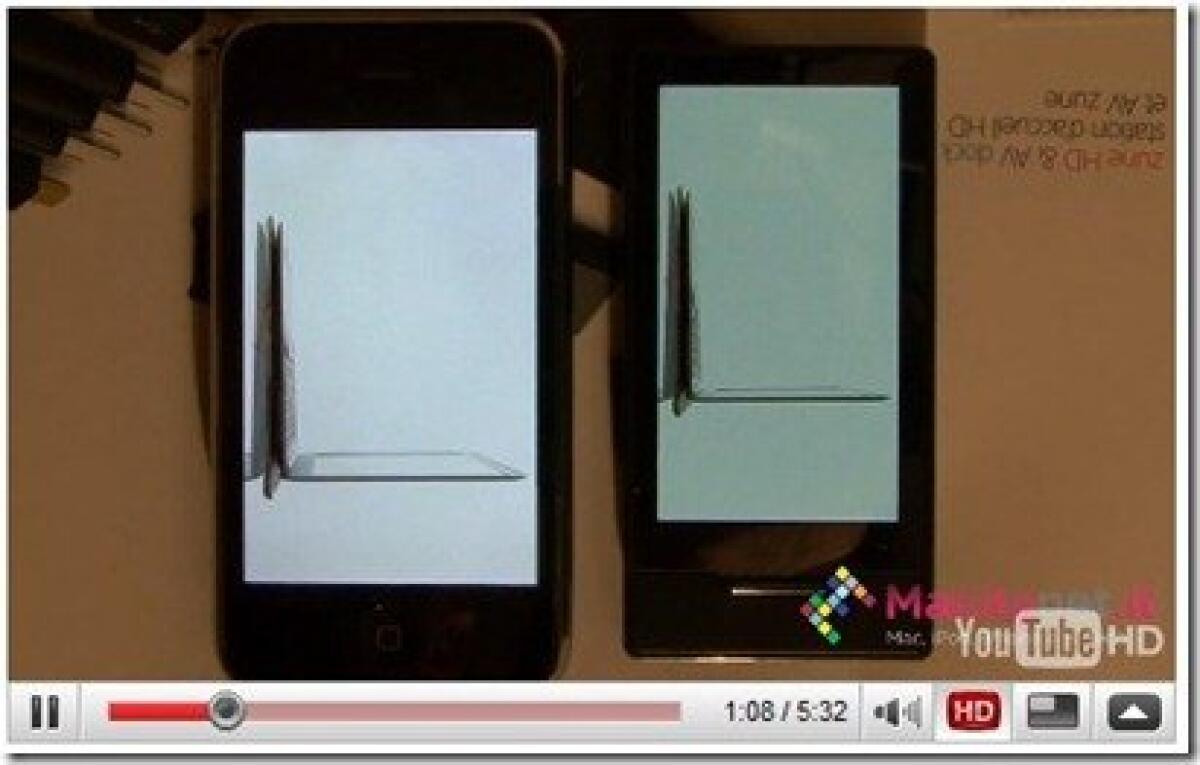 Video-Confronto: iPhone 3Gs vs Zune HD - 