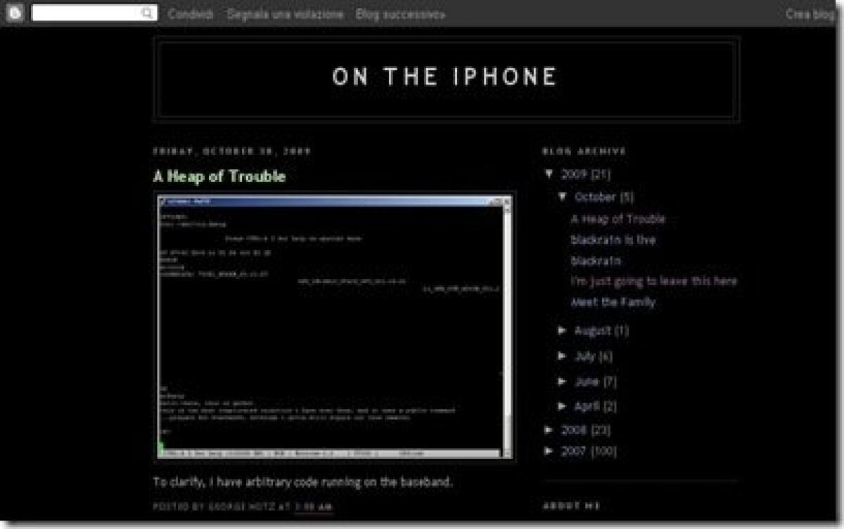 GeoHot continua i lavori sulla Baseband 05.11.07 - 